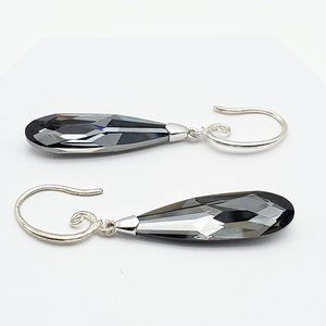 Crystal Silver Night Swarovski Crystal Earrings